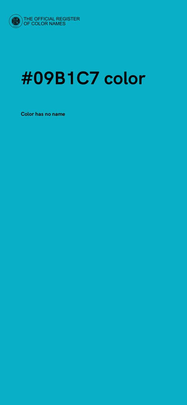 #09B1C7 color image