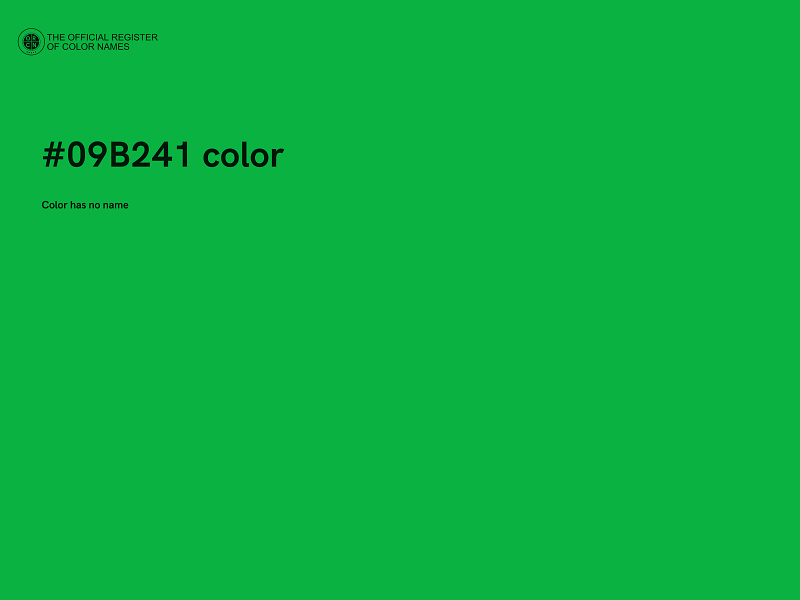 #09B241 color image