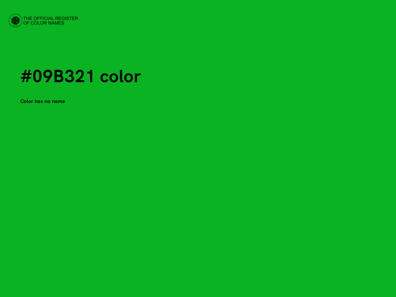 #09B321 color image