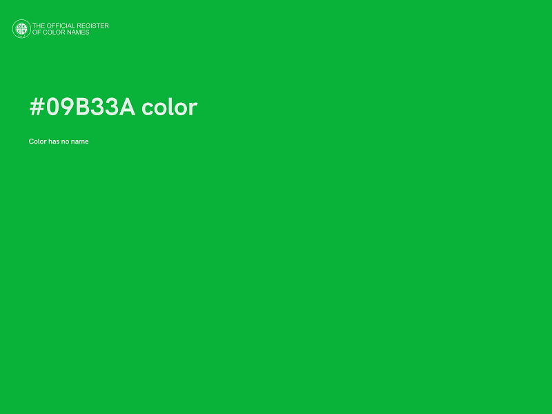 #09B33A color image