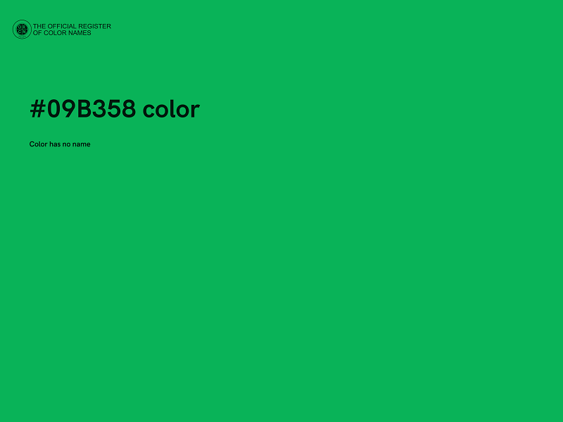 #09B358 color image
