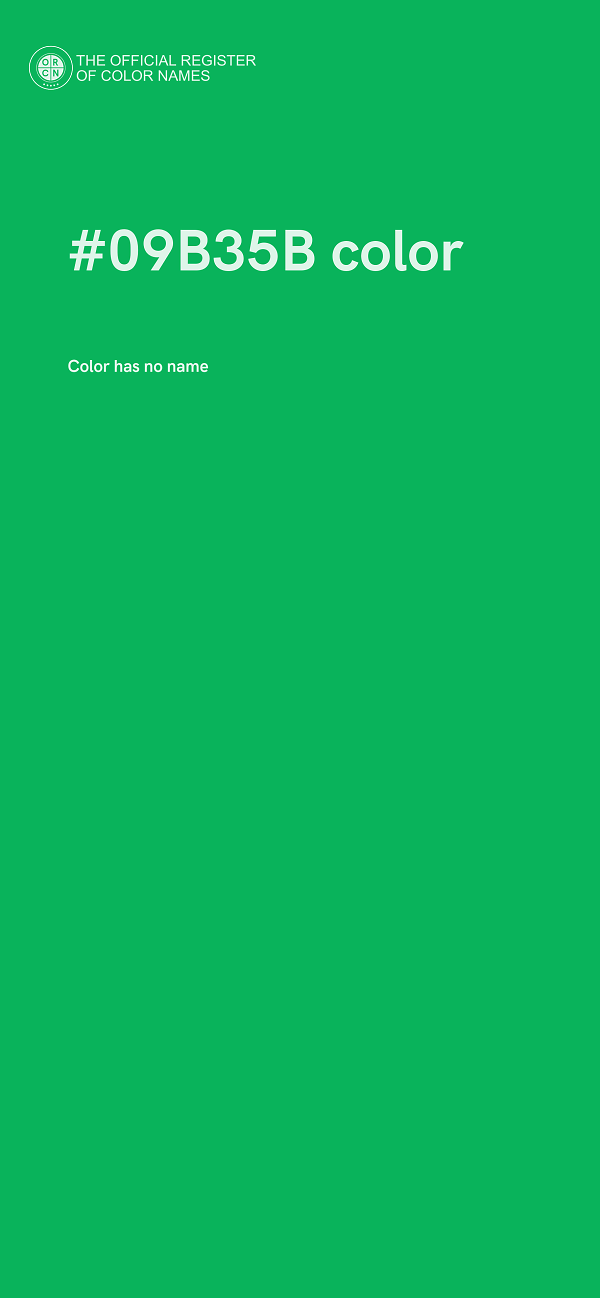 #09B35B color image