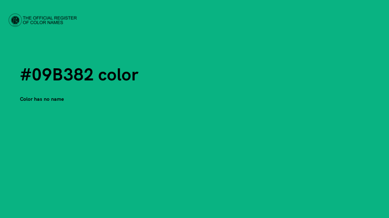 #09B382 color image
