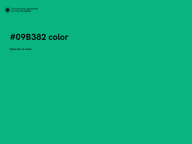 #09B382 color image
