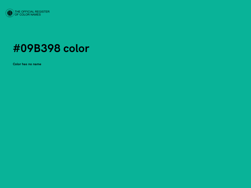 #09B398 color image