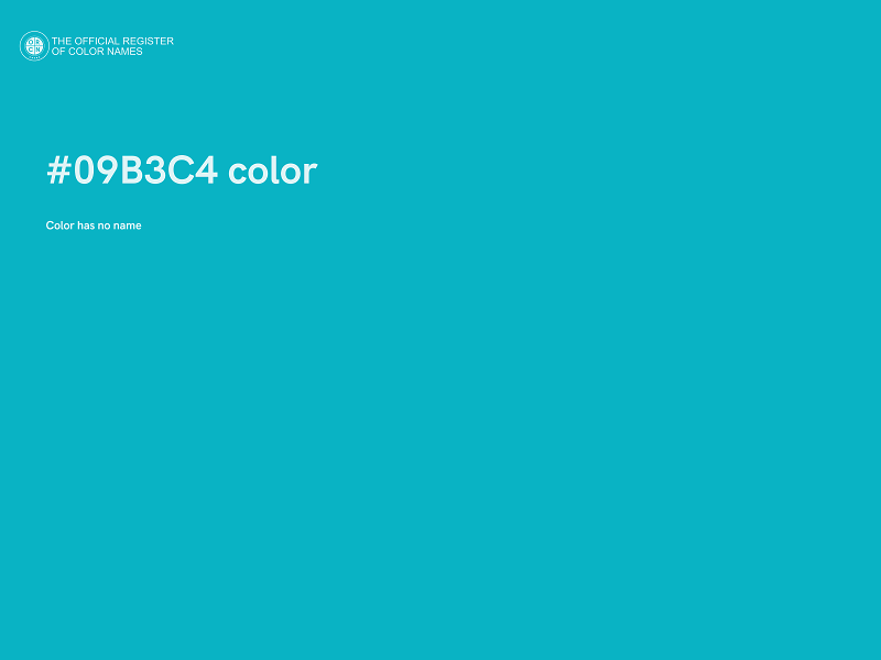 #09B3C4 color image