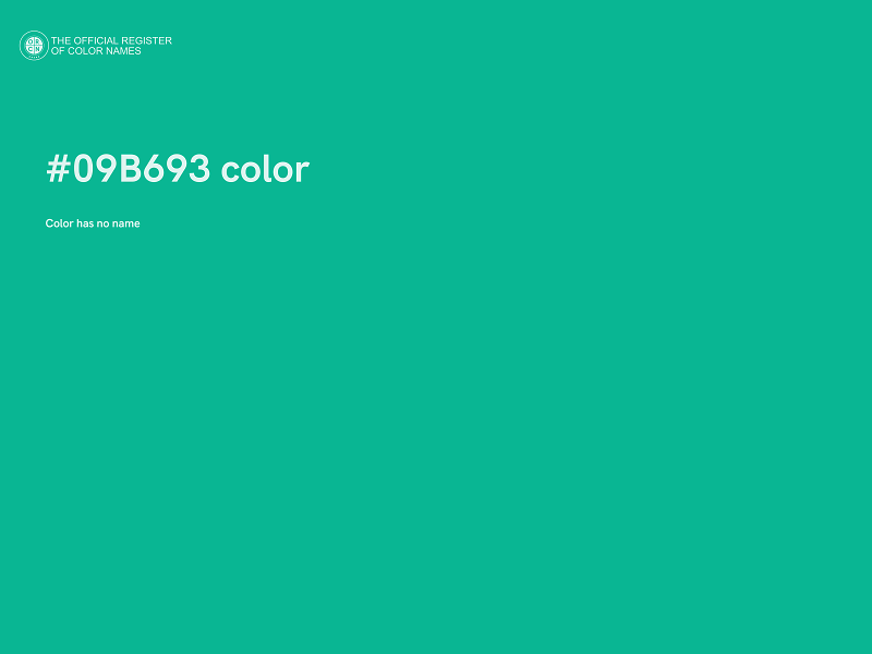 #09B693 color image