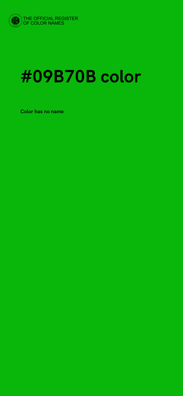 #09B70B color image