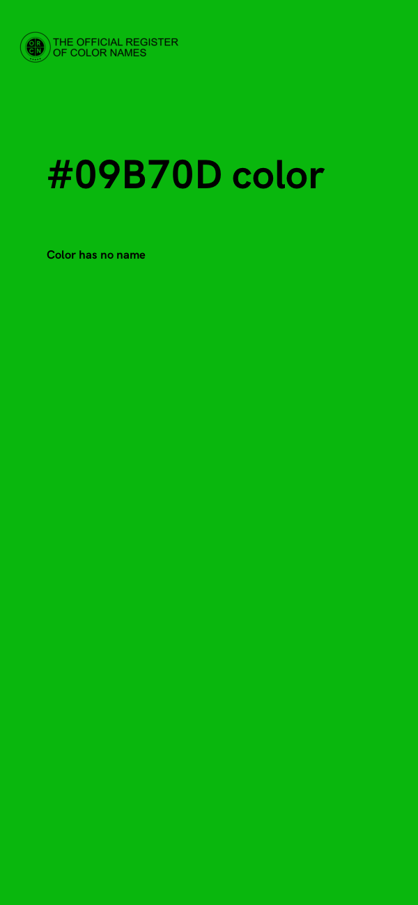 #09B70D color image