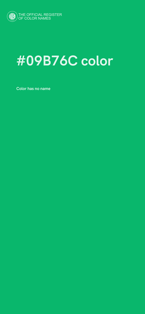 #09B76C color image