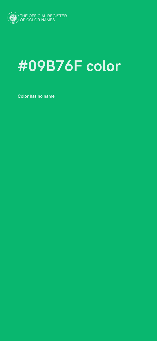 #09B76F color image