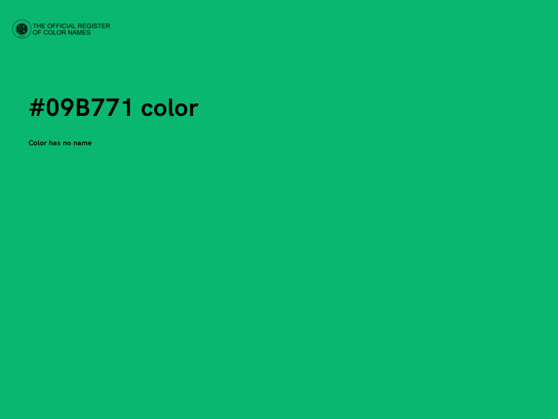 #09B771 color image