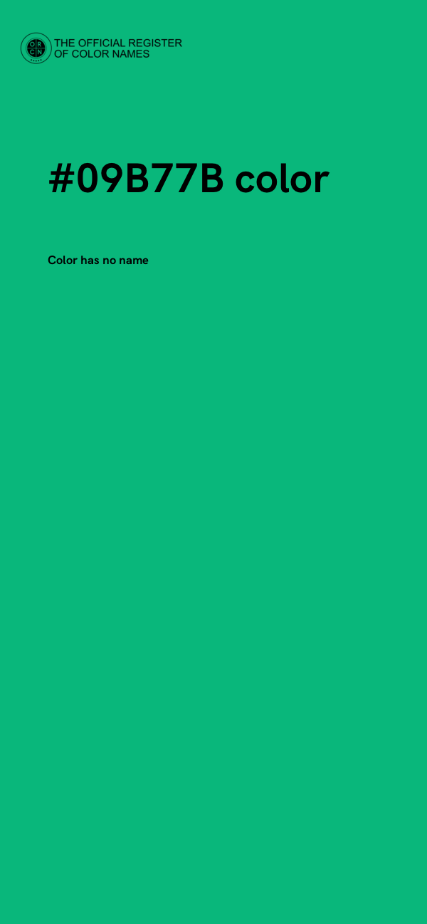 #09B77B color image