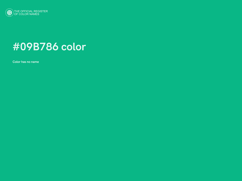 #09B786 color image