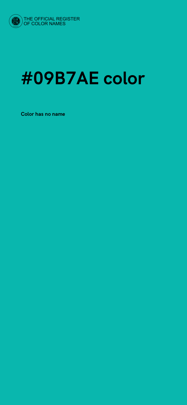 #09B7AE color image
