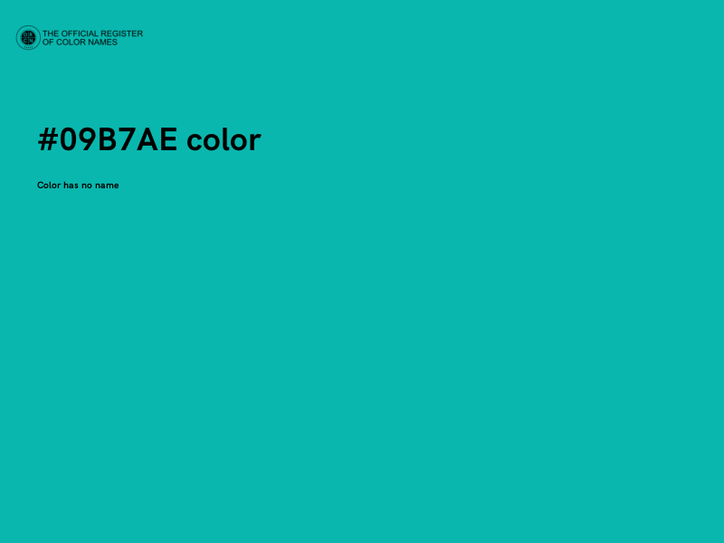 #09B7AE color image