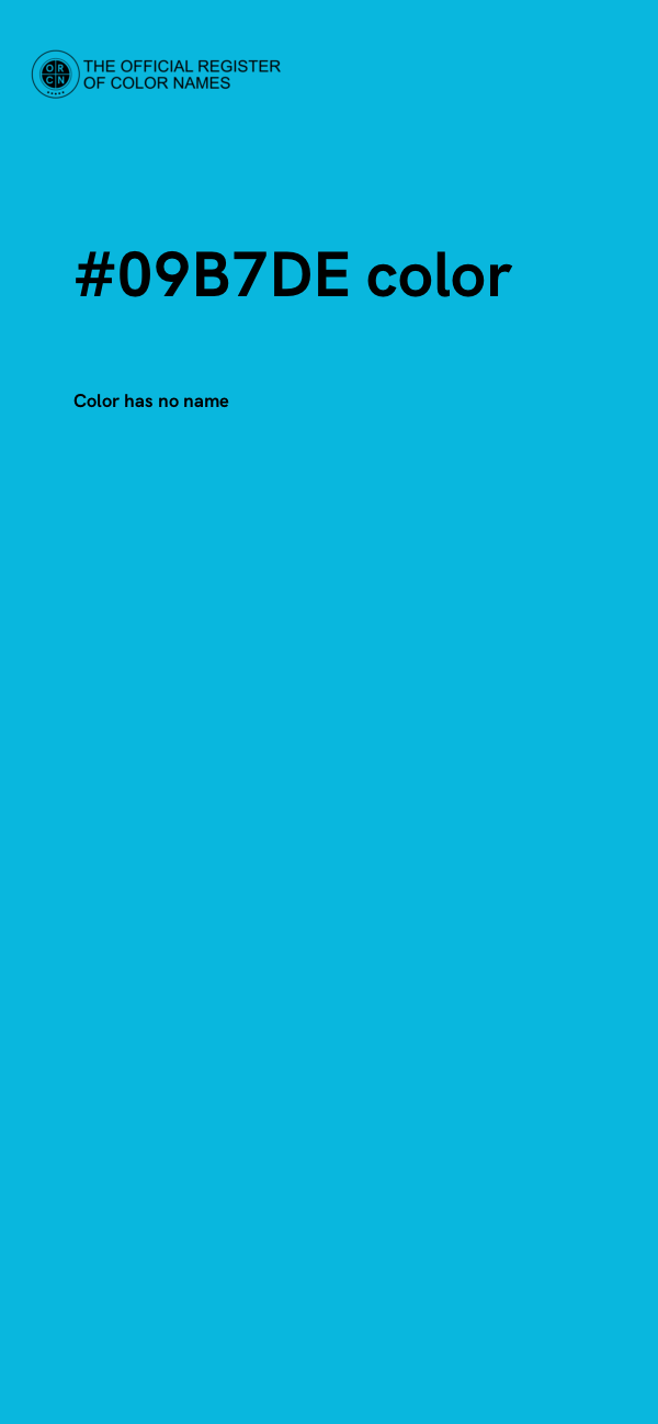 #09B7DE color image
