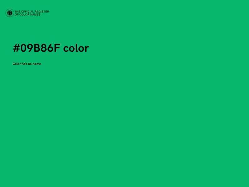 #09B86F color image