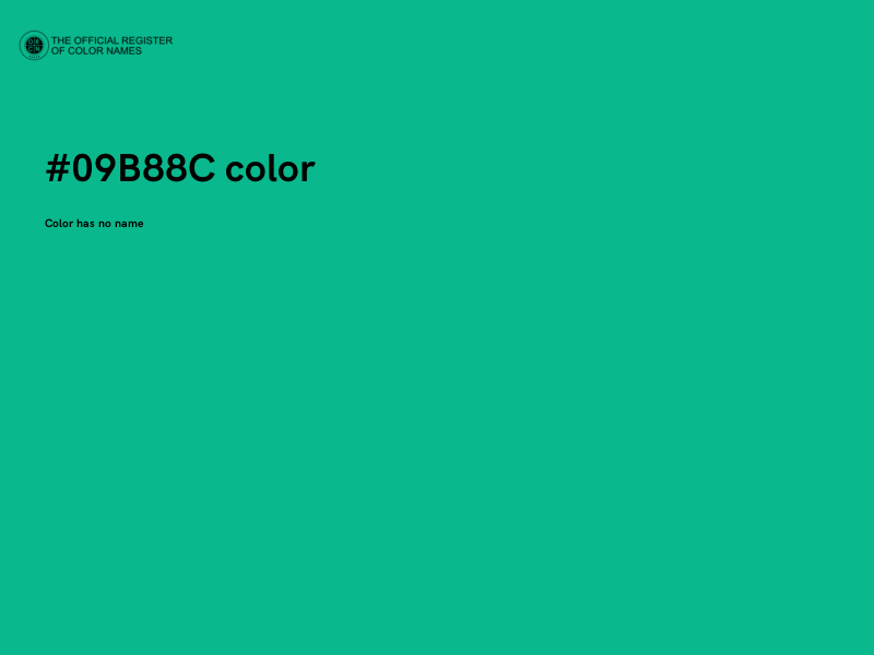 #09B88C color image