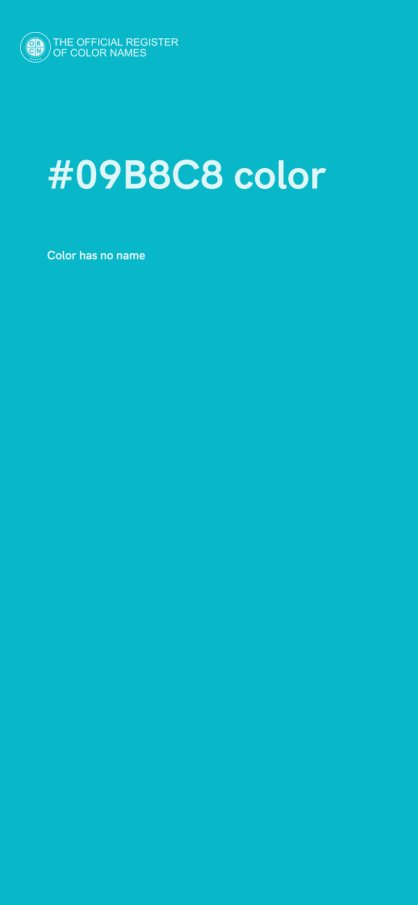#09B8C8 color image
