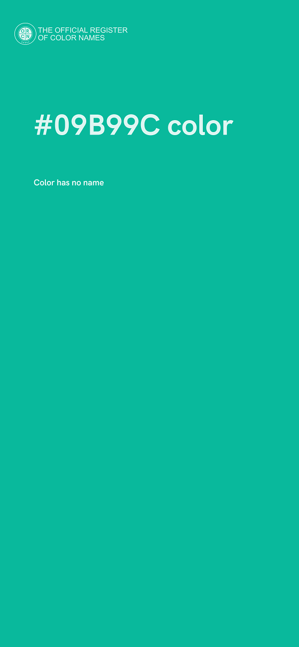 #09B99C color image