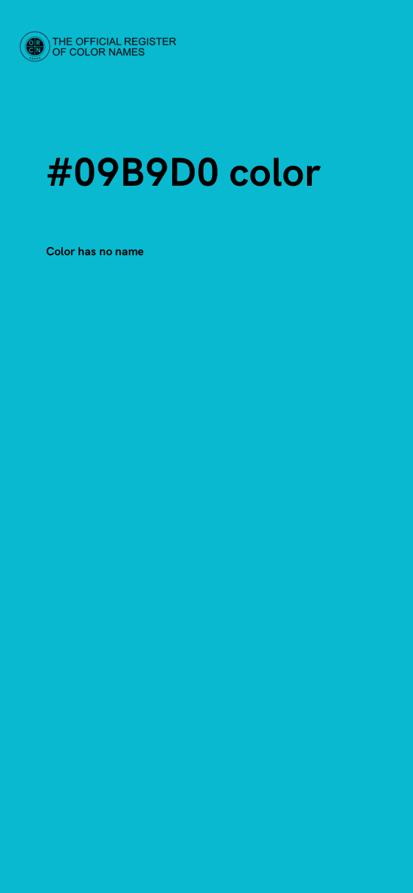 #09B9D0 color image