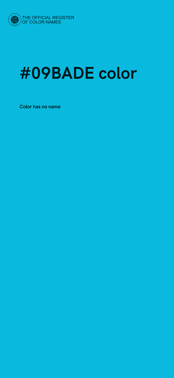 #09BADE color image
