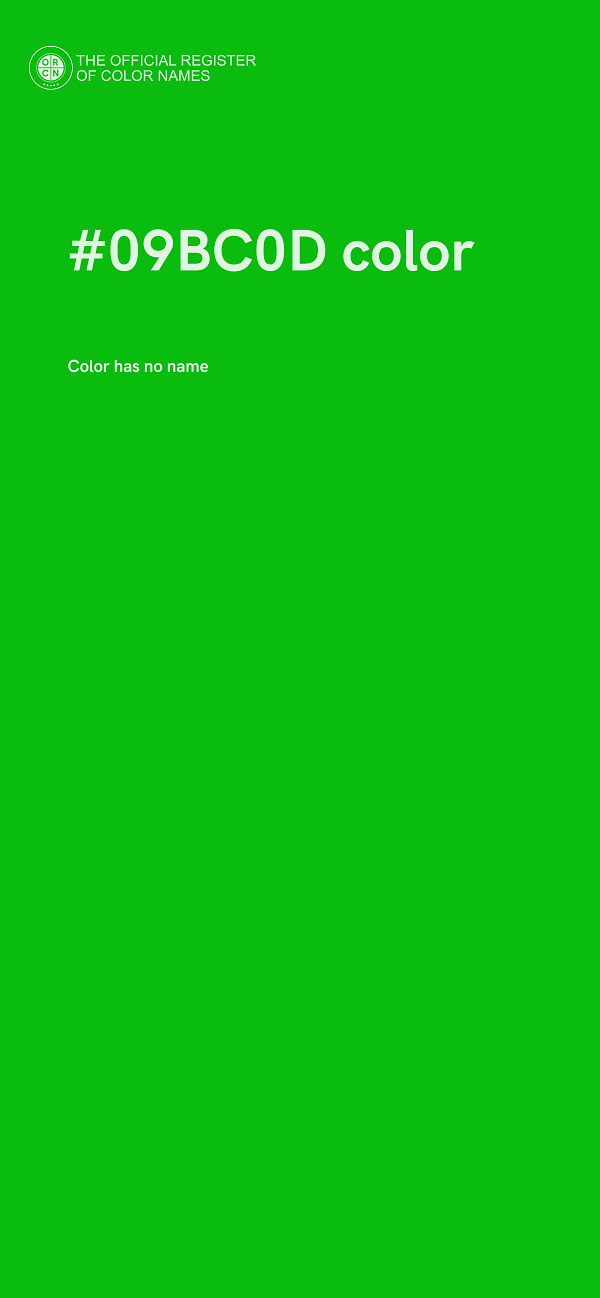 #09BC0D color image