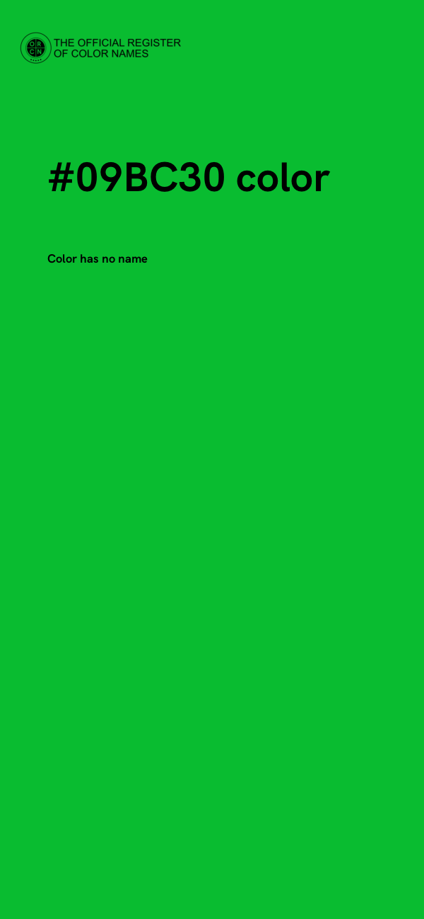 #09BC30 color image
