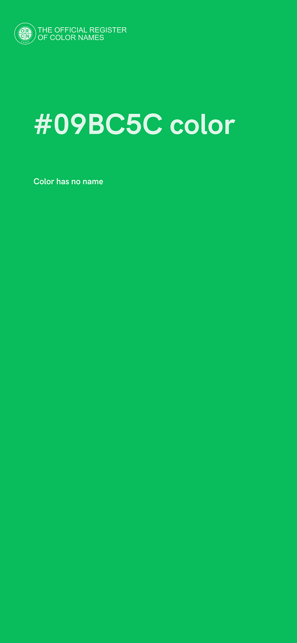 #09BC5C color image