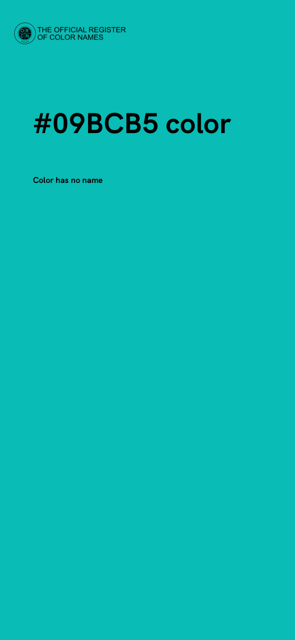 #09BCB5 color image