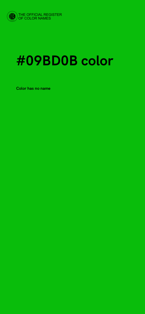 #09BD0B color image