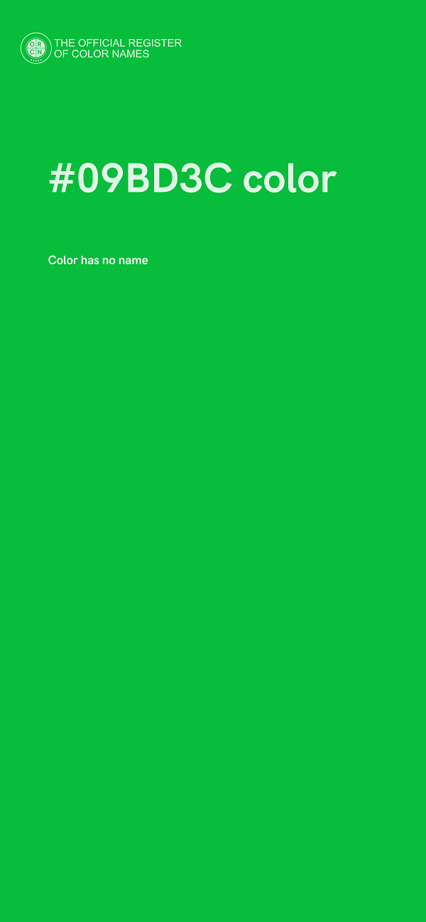#09BD3C color image