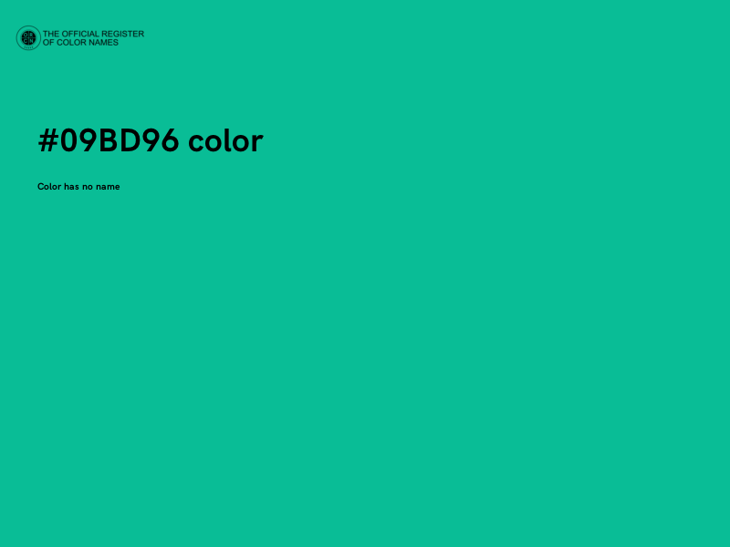 #09BD96 color image