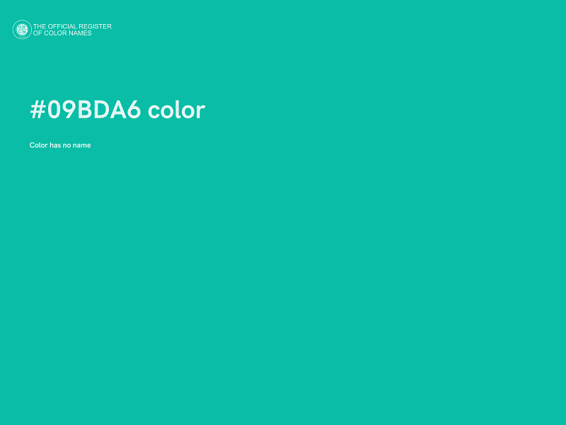 #09BDA6 color image