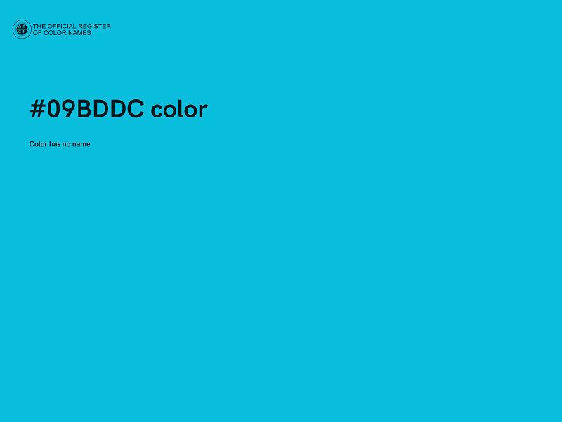 #09BDDC color image