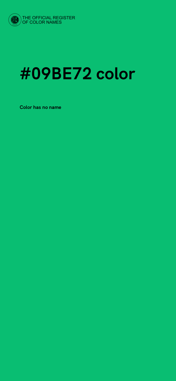 #09BE72 color image