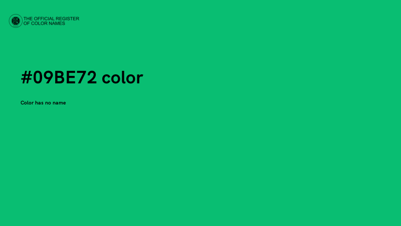 #09BE72 color image