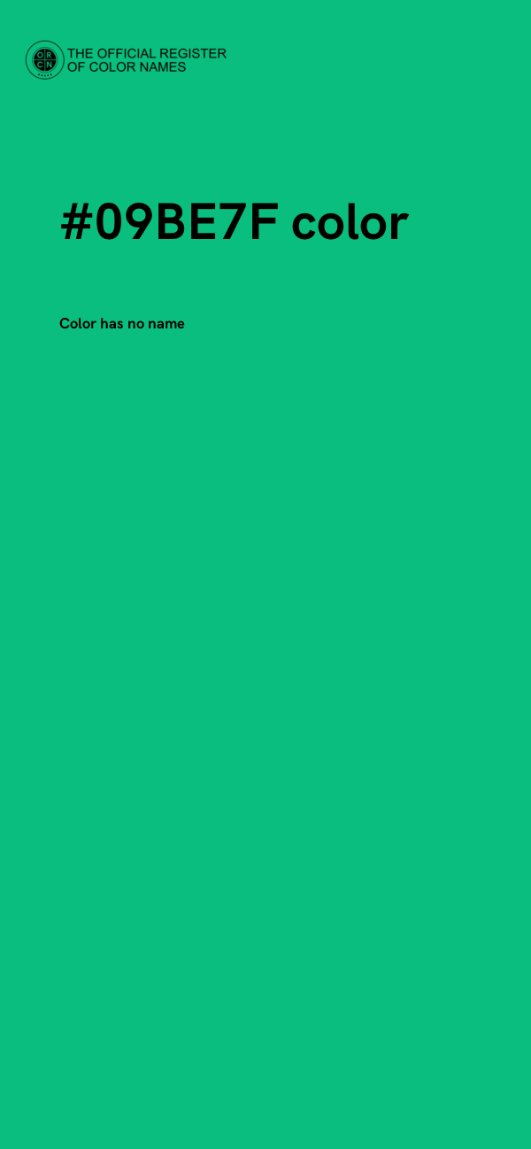#09BE7F color image