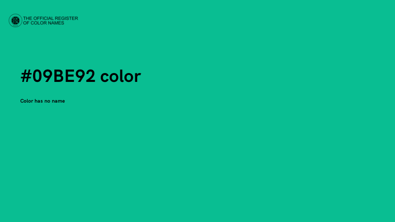 #09BE92 color image