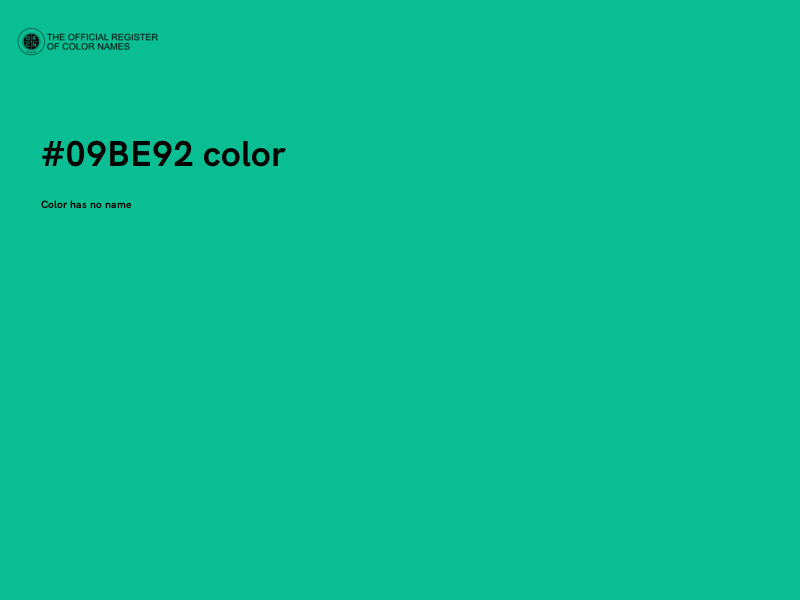#09BE92 color image