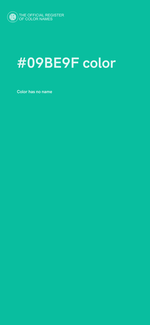 #09BE9F color image
