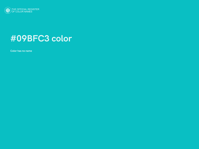 #09BFC3 color image