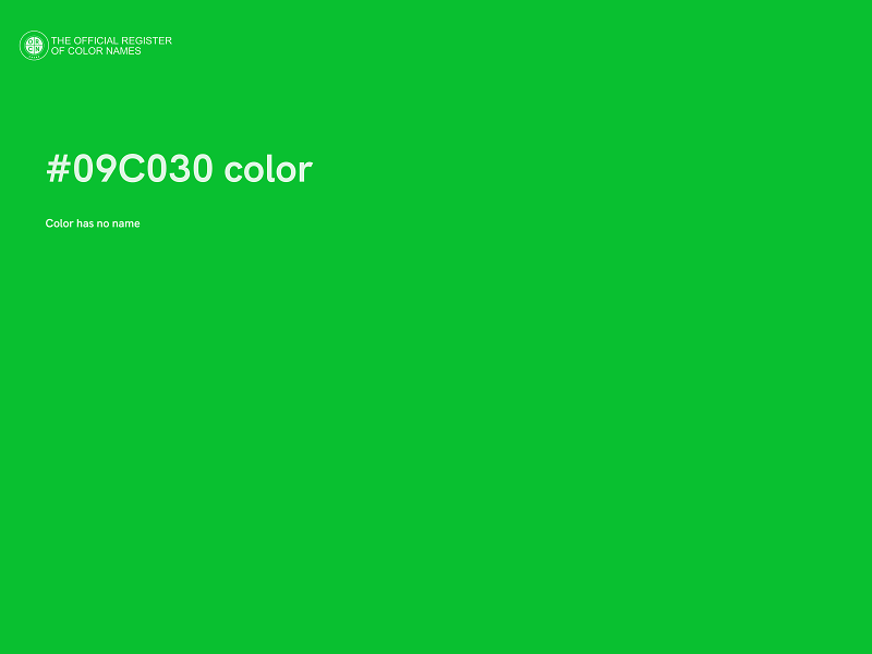 #09C030 color image