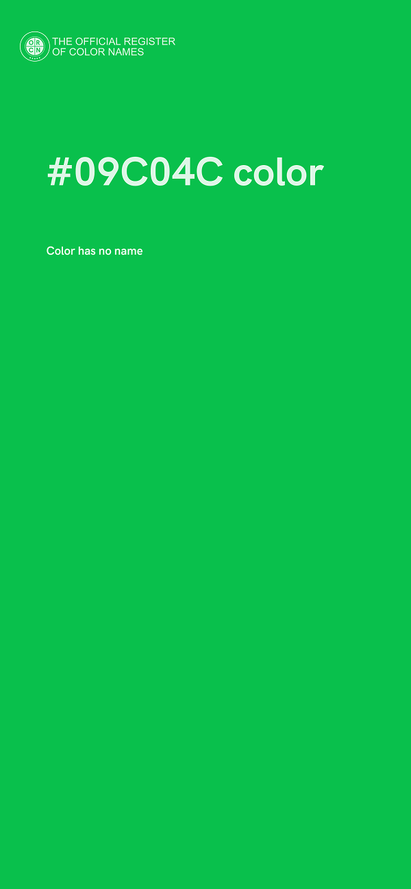 #09C04C color image