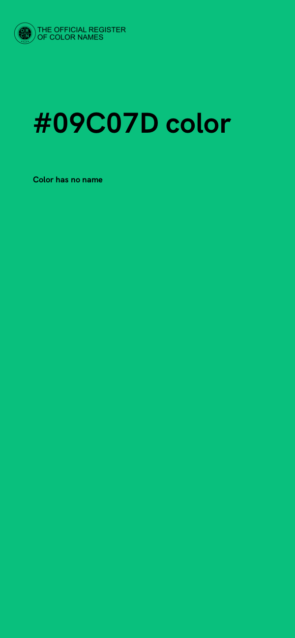 #09C07D color image