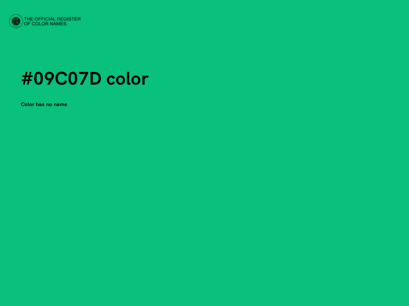 #09C07D color image