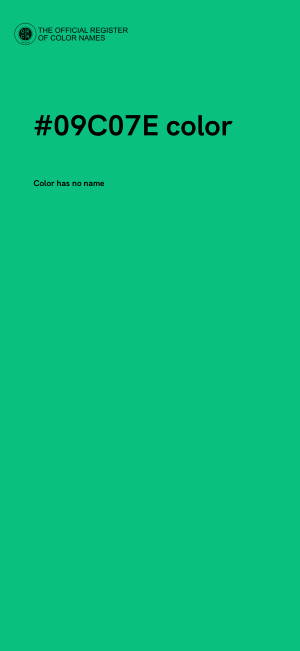 #09C07E color image