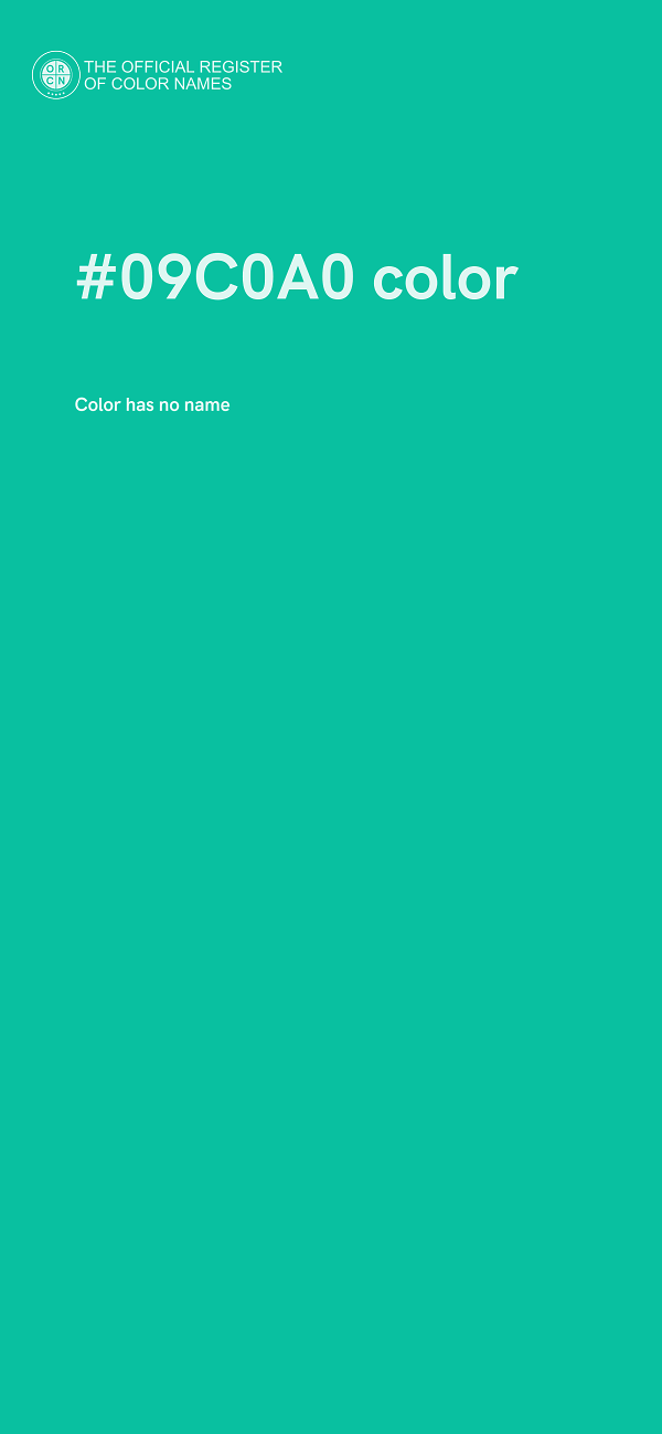 #09C0A0 color image