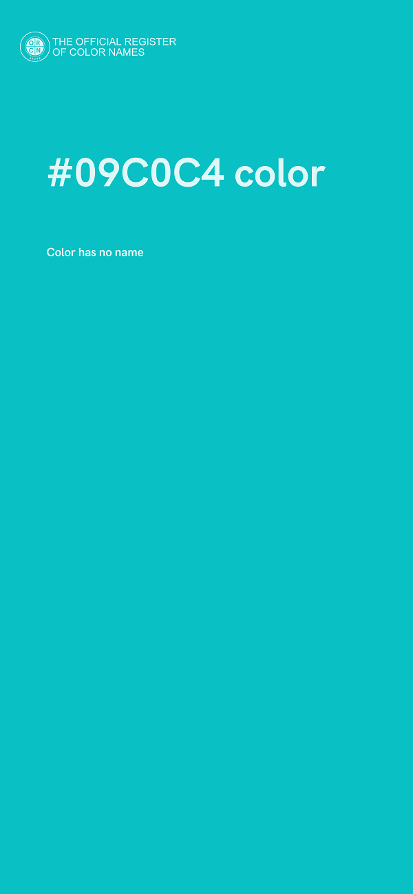 #09C0C4 color image